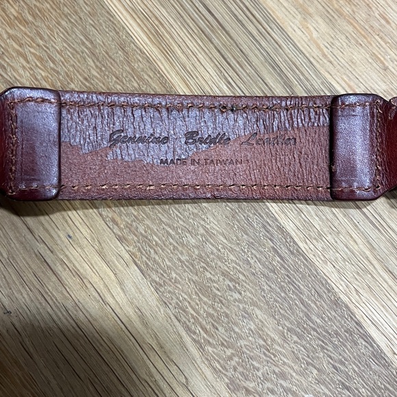 VINTAGE FOSSIL BROWN SEGMENTED BRIDLE LEATHER BELT#BT7025 WOMEN’S SIZE LARGE - Picture 11 of 15